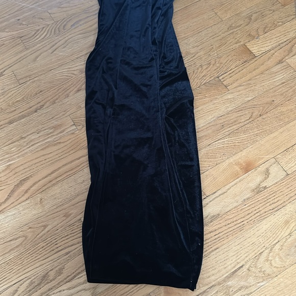 Vintage Smart Set Velour Black Dress - Picture 7 of 9